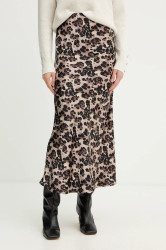 Sukně Morgan hnědá barva, midi, JLEOL.F