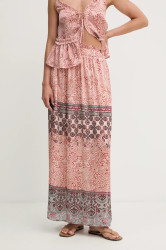 Sukně Morgan oranžová barva, midi, áčková, JONY.F