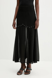 Sukně Never Fully Dressed černá barva, maxi, áčková, NFDSK736