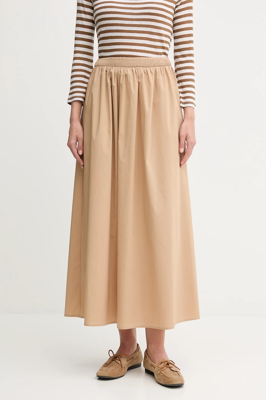 Sukně OUI béžová barva, maxi, áčková, 93841