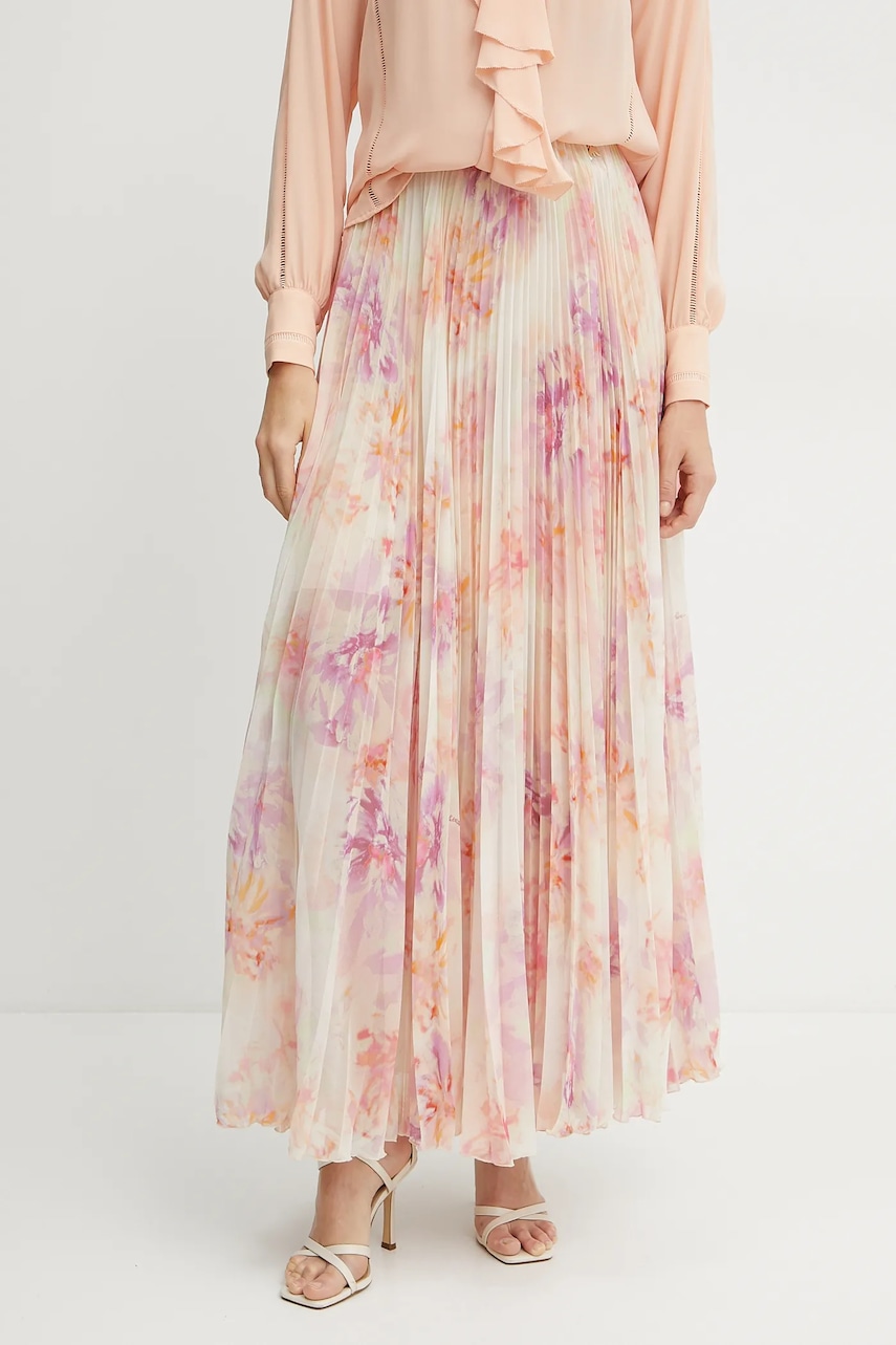 Sukně Patrizia Pepe béžová barva, maxi, áčková, 2G1019 A589