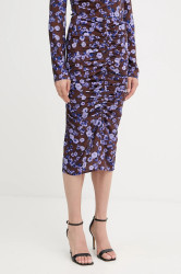 Sukně Patrizia Pepe hnědá barva, midi, pouzdrová, 8G0493 A636