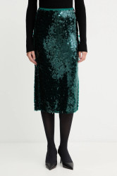 Sukně Patrizia Pepe zelená barva, midi, 2G1040 J345