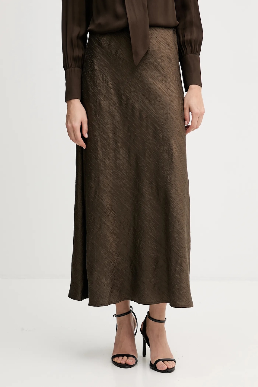 Sukně Pedro del Hierro hnědá barva, maxi, áčková, 7592131