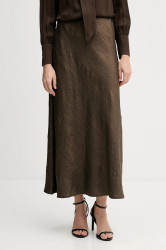 Sukně Pedro del Hierro hnědá barva, maxi, áčková, 7592131