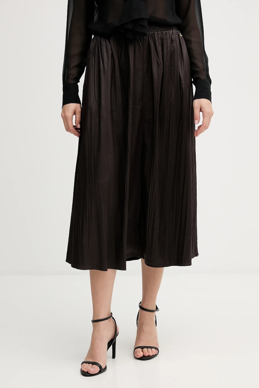 Sukně Pedro del Hierro hnědá barva, midi, áčková, 7592141