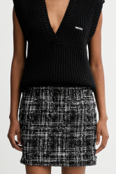Sukně Rotate Boucle Mini černá barva, mini, pouzdrová, 113556000