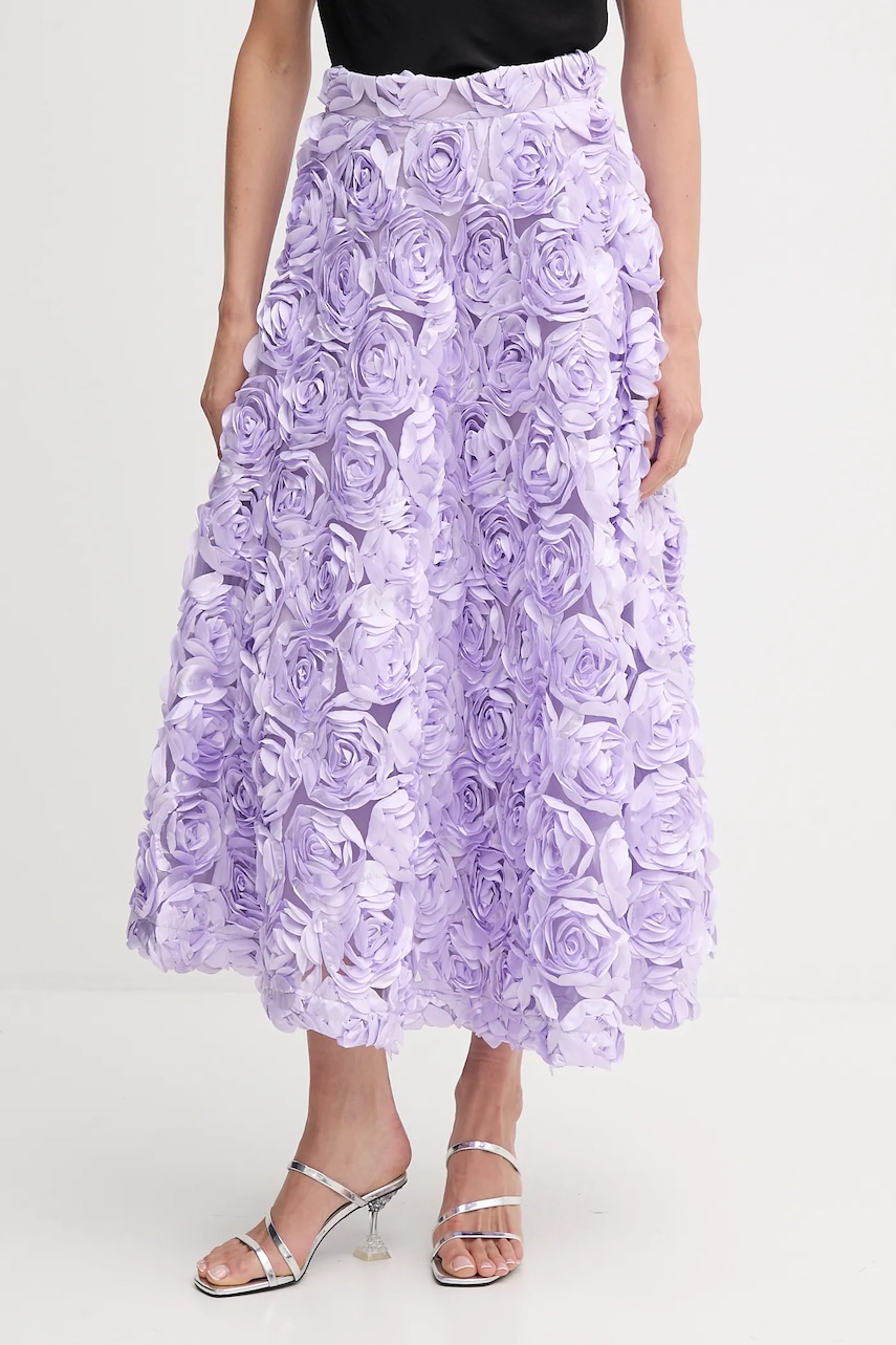 Sukně Rotate fialová barva, maxi, áčková, 1150251657