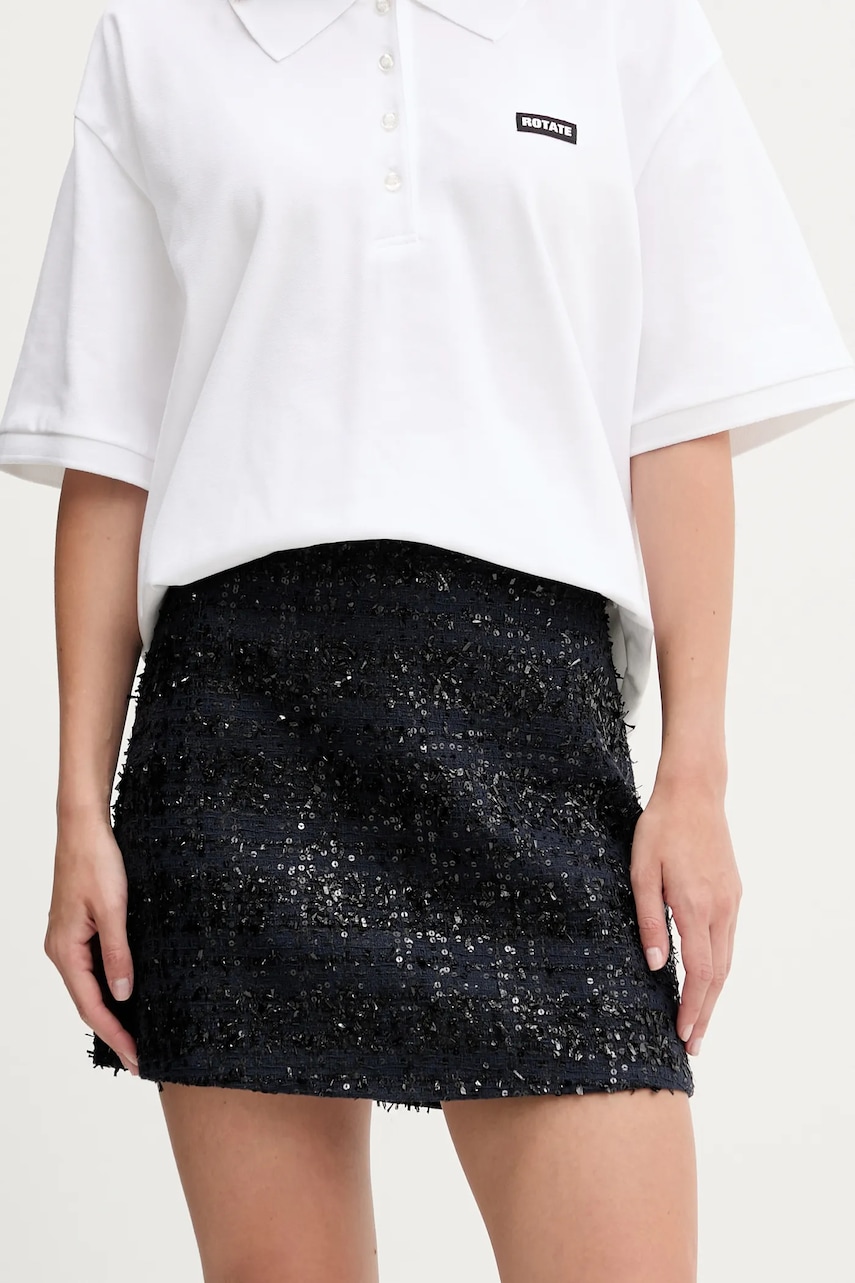 Sukně Rotate tmavomodrá barva, mini, áčková, 1141981725