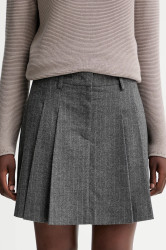 Sukně s příměsí vlny Marc O'Polo šedá barva, mini, 510023720117