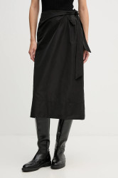 Sukně Sandro Ferrone černá barva, midi, áčková, S14YBFBERE