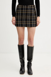 Sukně Silvian Heach HIGINIO hnědá barva, mini, GPA25198MG