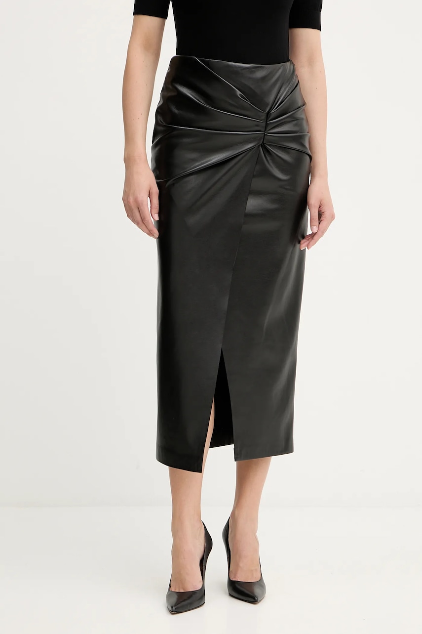 Sukně Simona Corsellini černá barva, midi, A25CPGO01801