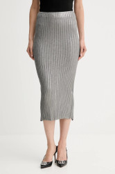 Sukně Simona Corsellini stříbrná barva, midi, pouzdrová, A25CPGOP0101