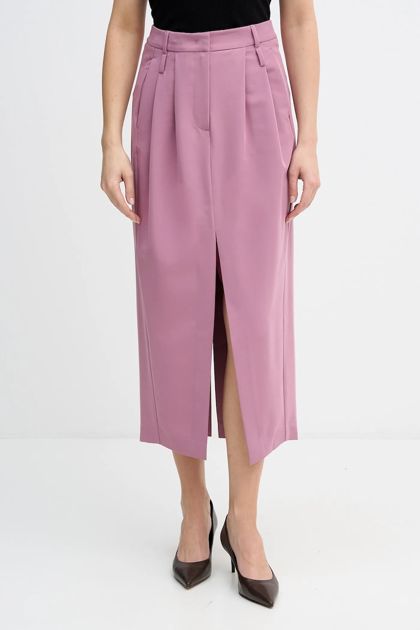 Sukně Sisley růžová barva, maxi, pouzdrová, 4KVXL002W