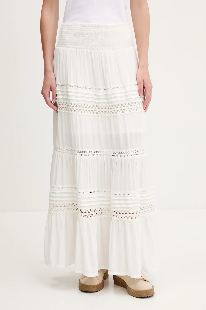 Sukně Superdry béžová barva, maxi, áčková, W7210351A-71D