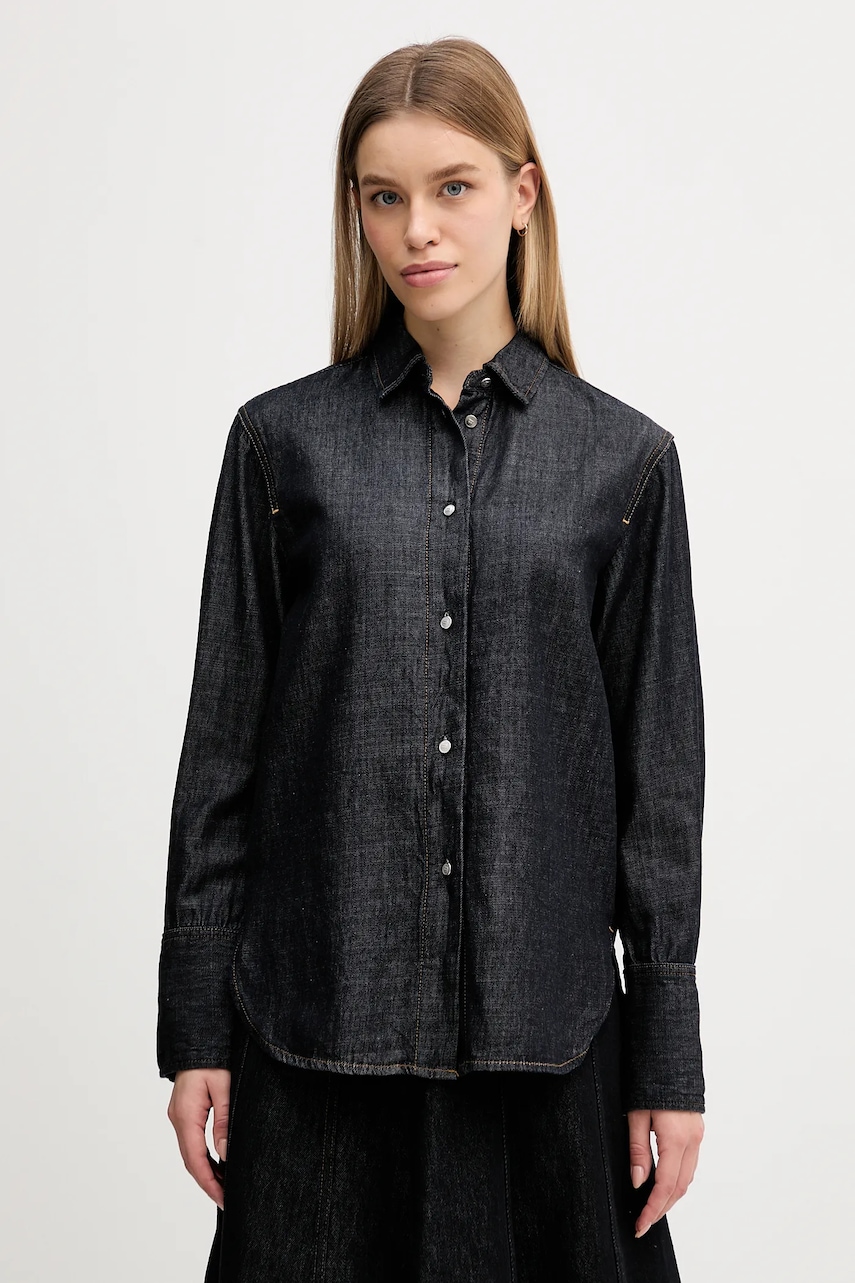 Sukně Tommy Hilfiger tmavomodrá barva, midi, áčková, WW0WW47730