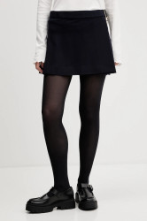 Sukně Tommy Jeans tmavomodrá barva, mini, áčková, DW0DW22497