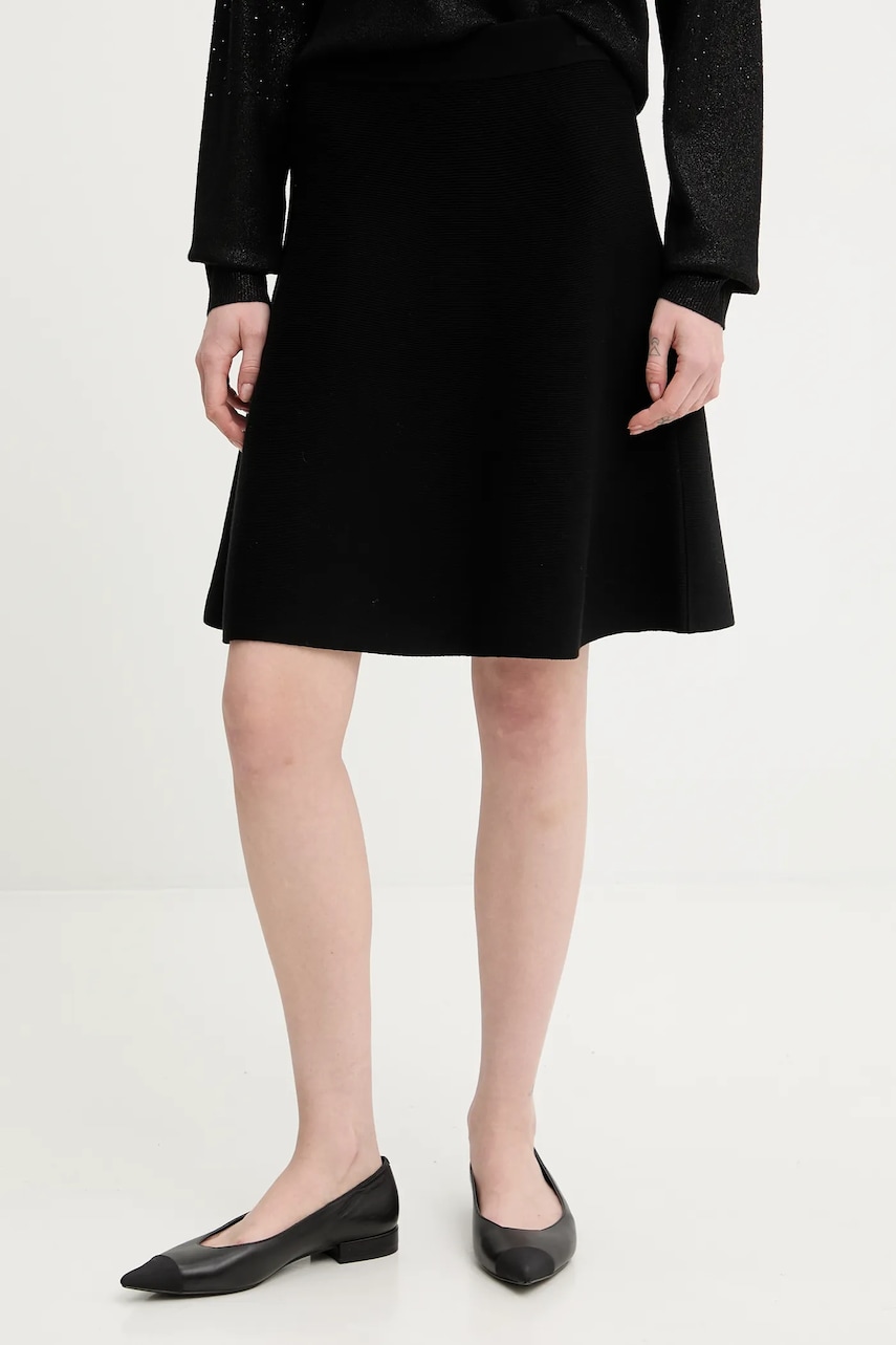 Sukně United Colors of Benetton černá barva, mini, áčková, 17Q3D001X