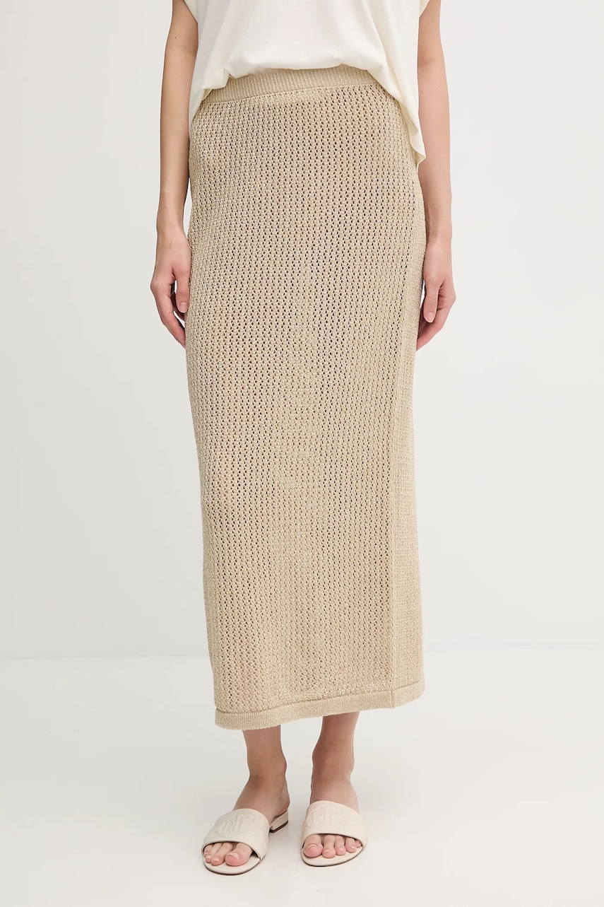 Sukně United Colors of Benetton zelená barva, maxi, 11365000B