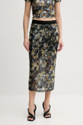 Sukně Versace Jeans Couture černá barva, midi, 78HAE806 JS443