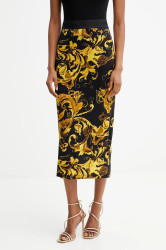 Sukně Versace Jeans Couture černá barva, midi, pouzdrová, 79HAE806 JS500