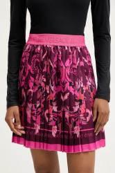 Sukně Versace Jeans Couture vínová barva, mini, 79HAE8P0 NS723