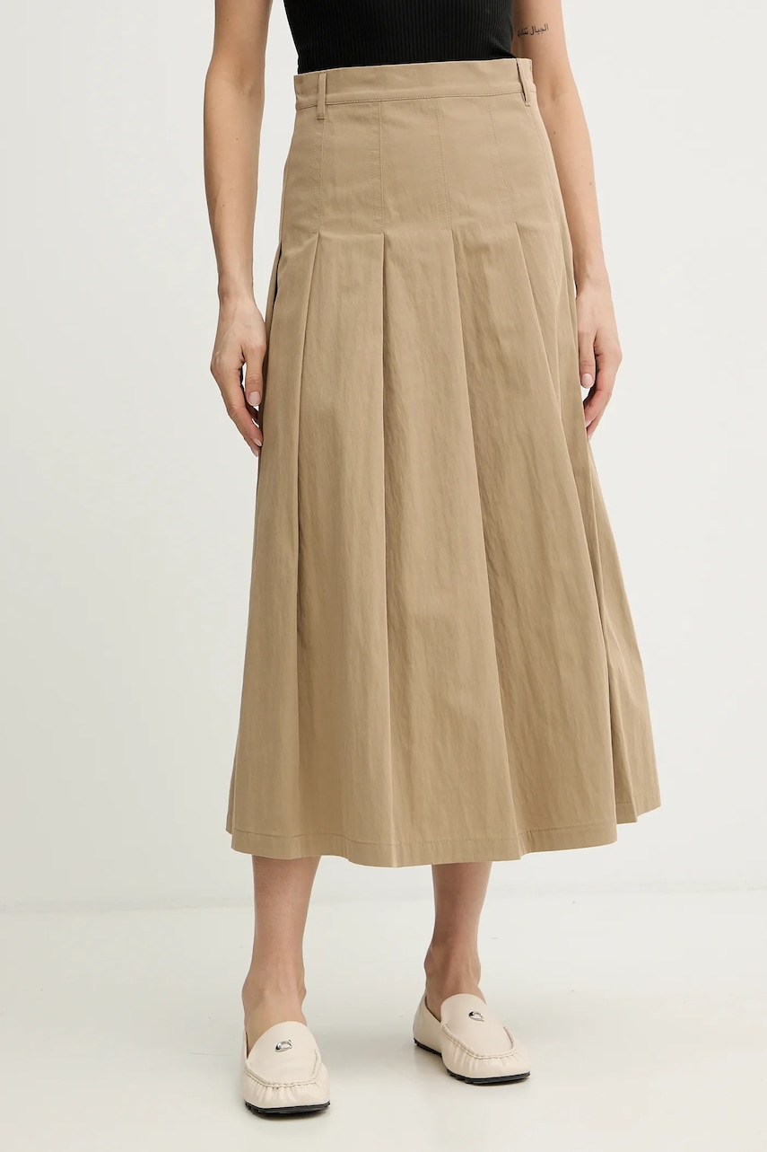 Sukně Weekend Max Mara ORME béžová barva, midi, áčková, 2615101111600