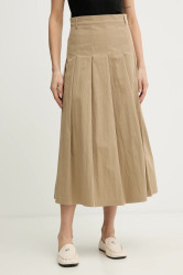 Sukně Weekend Max Mara ORME béžová barva, midi, áčková, 2615101111600