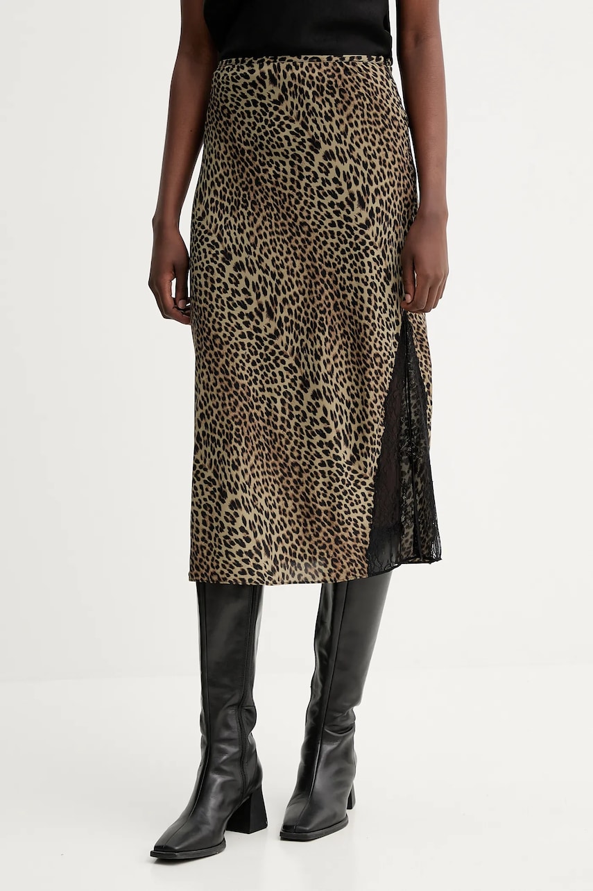 Sukně ZADIG&VOLTAIRE zelená barva, midi, áčková, WWSK01622