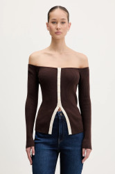 Svetr Abercrombie & Fitch dámský, hnědá barva, KI150-5429-480