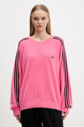 Svetr adidas Originals Holiday dámský, růžová barva, JX7811