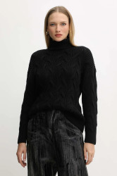 Svetr Armani Exchange dámský, černá barva, s golfem, XW000780 AF16638