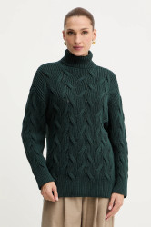 Svetr Armani Exchange dámský, zelená barva, s golfem, XW000780 AF16638