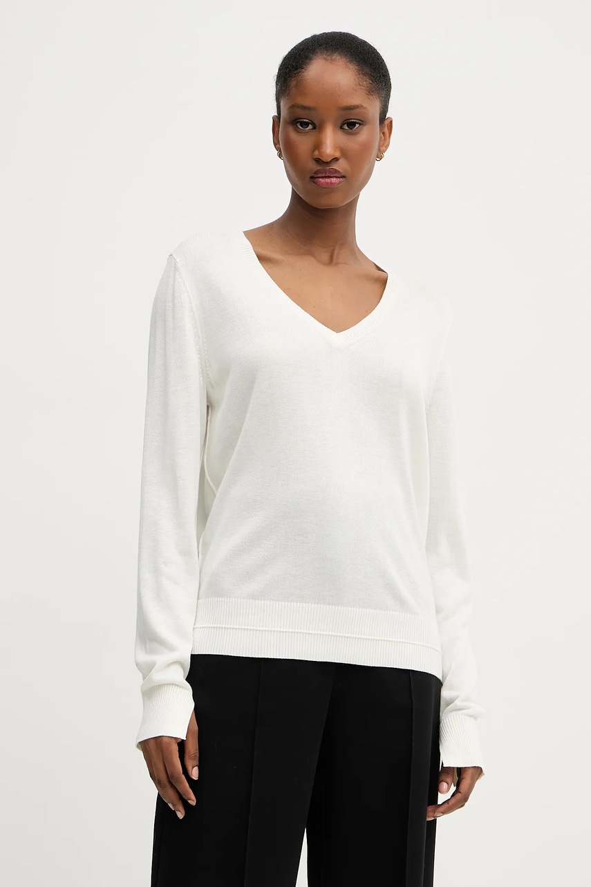 Svetr BOSS Orange C_Fiaffella dámský, béžová barva, 50543956