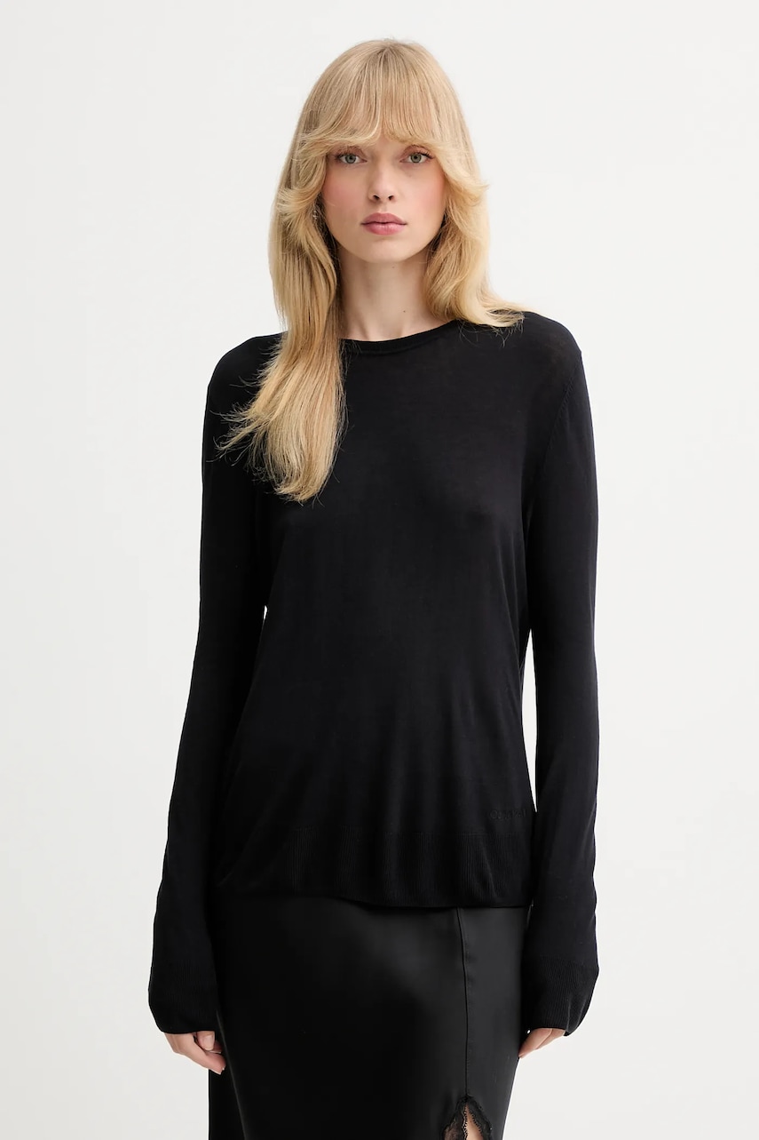 Svetr Calvin Klein dámský, černá barva, LV044C339G