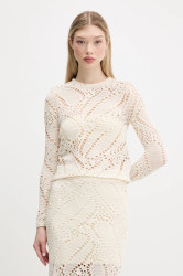 Svetr Desigual DENIS dámský, béžová barva, 25SWTKAM