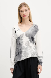 Svetr Desigual GOTEMBURGO dámský, béžová barva, 25WWJF15