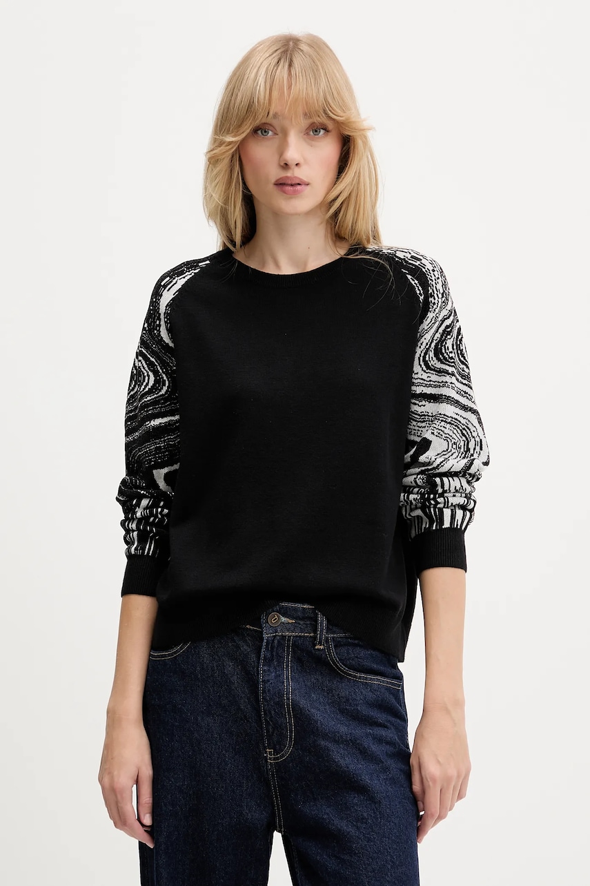 Svetr Desigual KODIAK dámský, černá barva, 25WWJF28