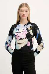 Svetr Desigual NENUFAR LACROIX dámský, černá barva, 25WWJF46