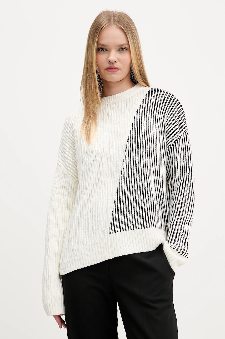 Svetr Desigual NOME dámský, béžová barva, 25WWJF26