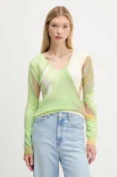 Svetr Desigual OULU dámský, tyrkysová barva, 25WWJF13