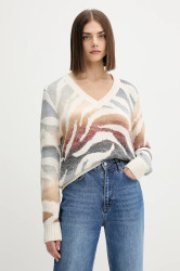 Svetr Desigual WASILLA dámský, béžová barva, 25WWJF21