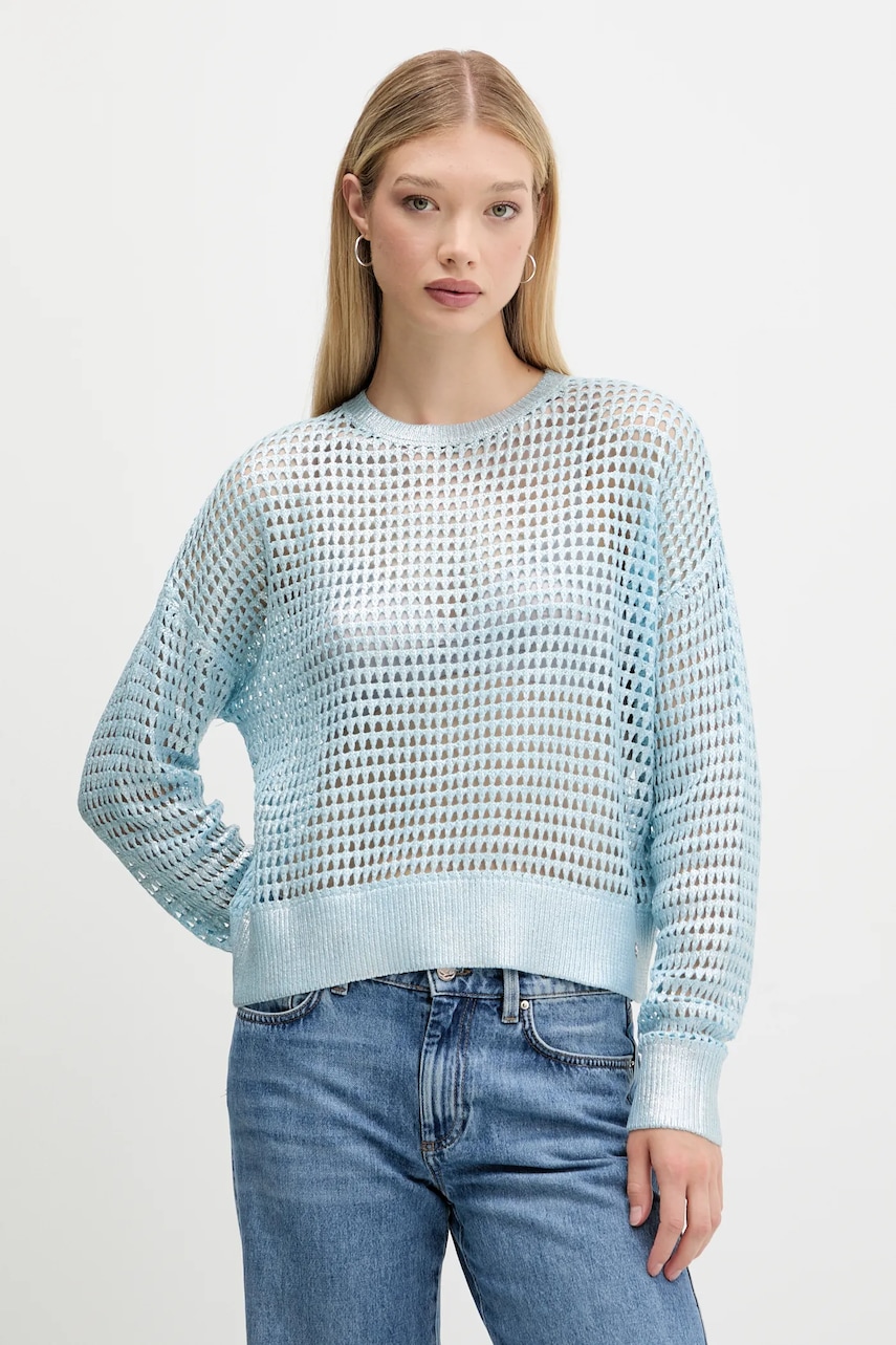 Svetr Desigual WHISTLER dámský, modrá barva, 25WWJF40