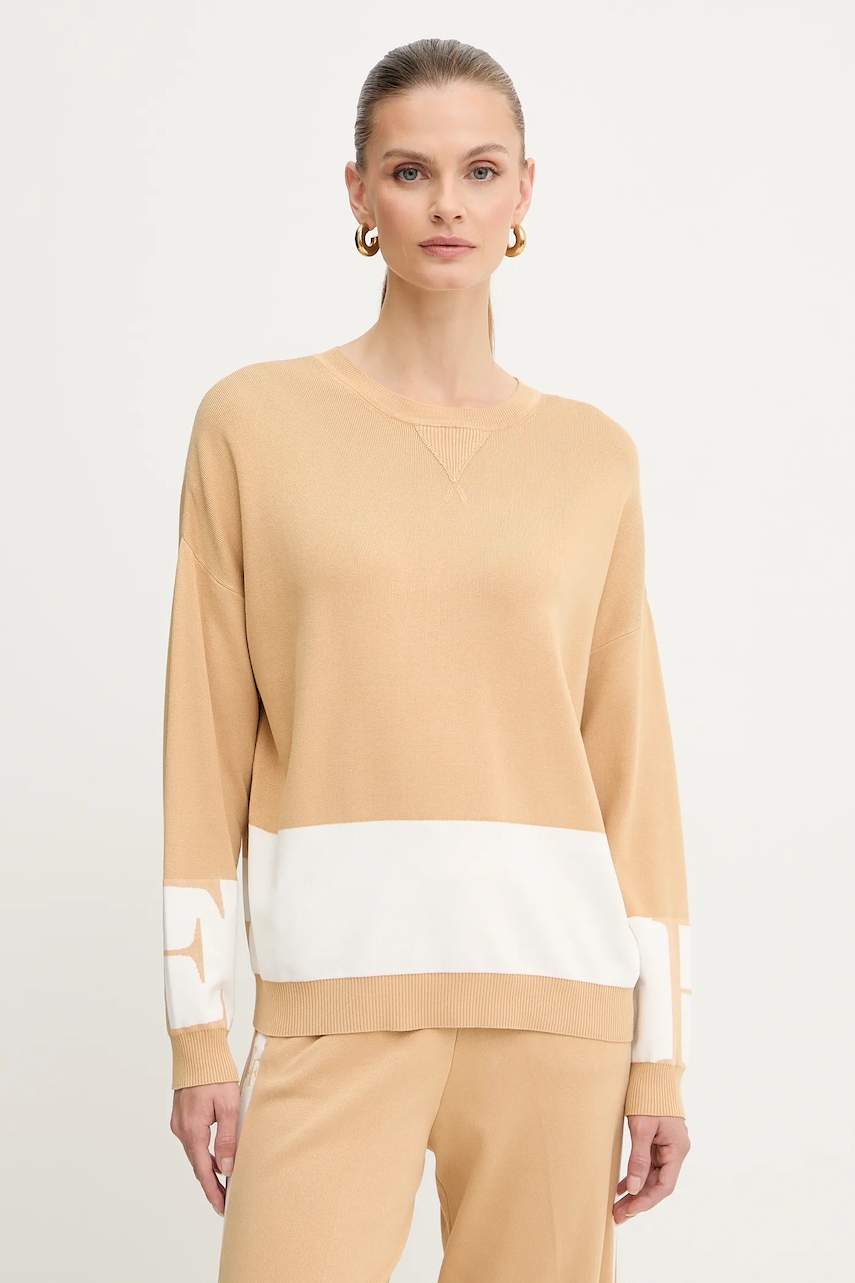 Svetr Elisabetta Franchi dámský, béžová barva, MK01S56E2