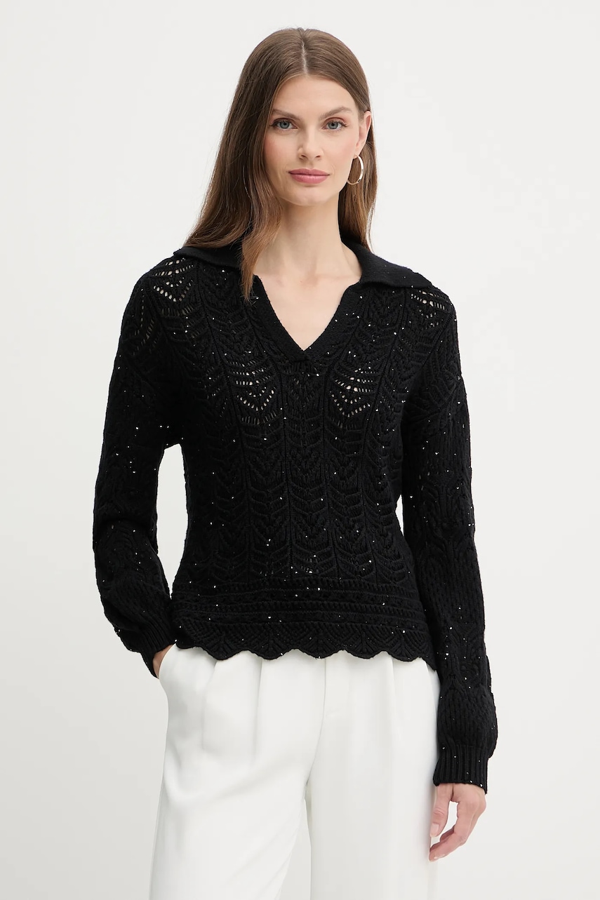 Svetr Fracomina dámský, černá barva, FS25WT7032K53801