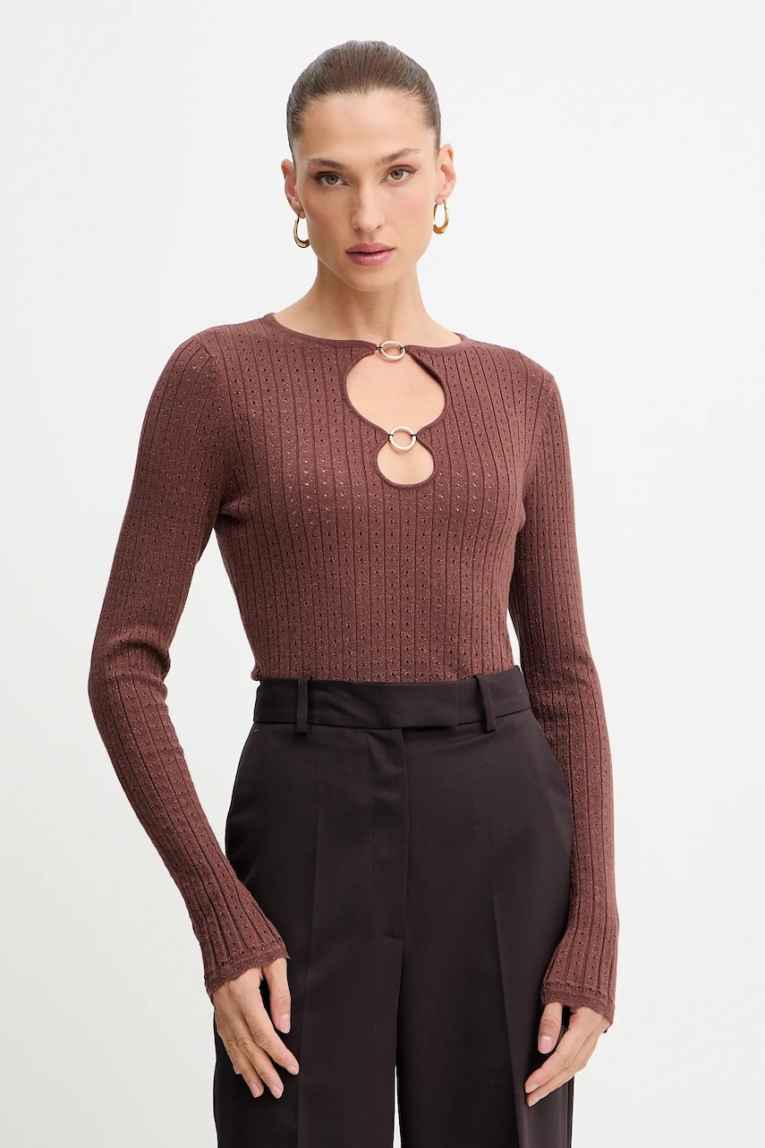 Svetr Fracomina dámský, hnědá barva, FS25WT7021K501Q7