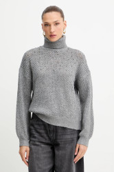 Svetr Fracomina dámský, šedá barva, s golfem, FS25WT7009K45701