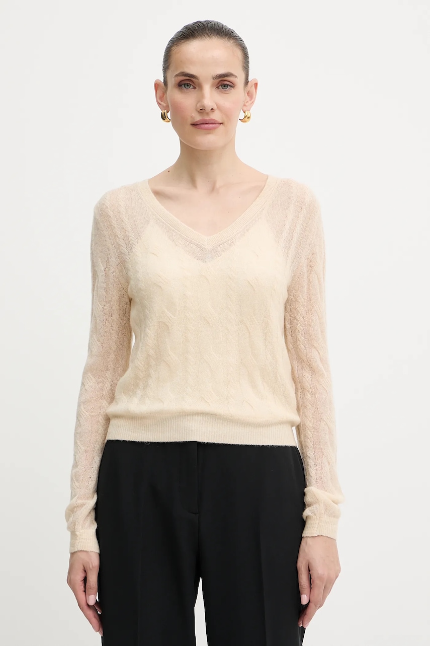 Svetr Guess IZABELLA dámský, béžová barva, W5YR00 Z3HQ0