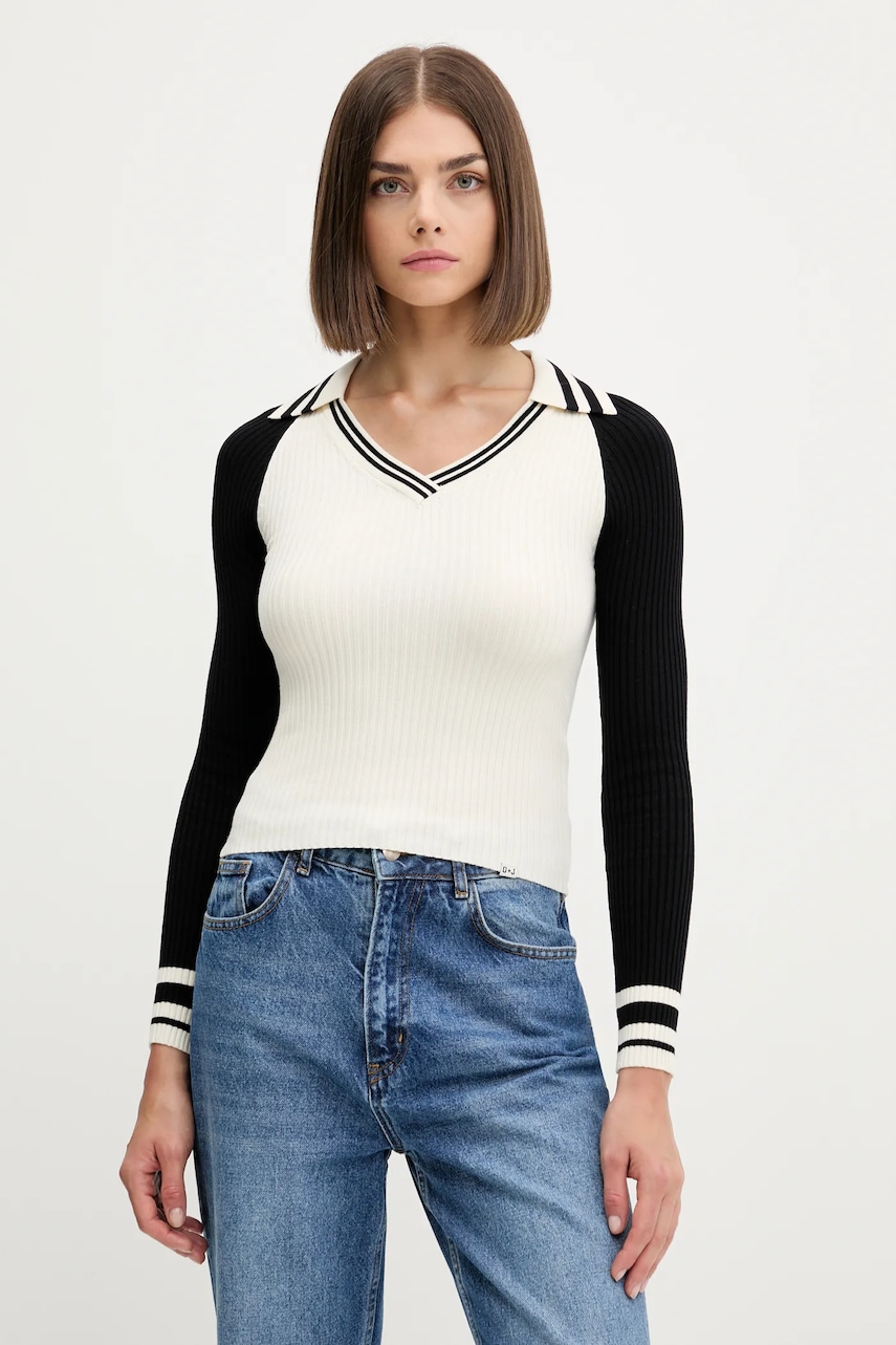 Svetr Guess Jeans dámský, béžová barva, W5YR54 Z3P32